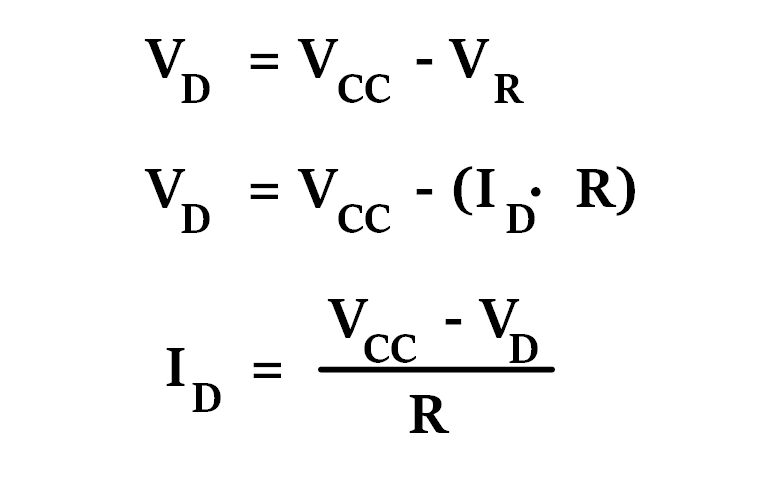 Formula to calculate V<sub>D</sub> and I<sub>D</sub>